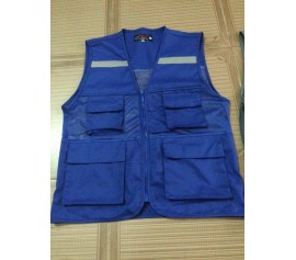 Áo ghile kỹ sư xây dựng công trình màu xanh