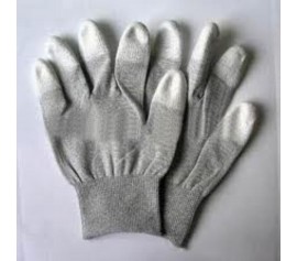 Găng tay chống tĩnh điện màu xám phủ PU ngón tay