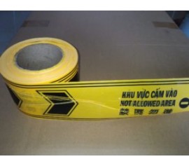 Cuộn rào công trình lõi giấy vàng đen